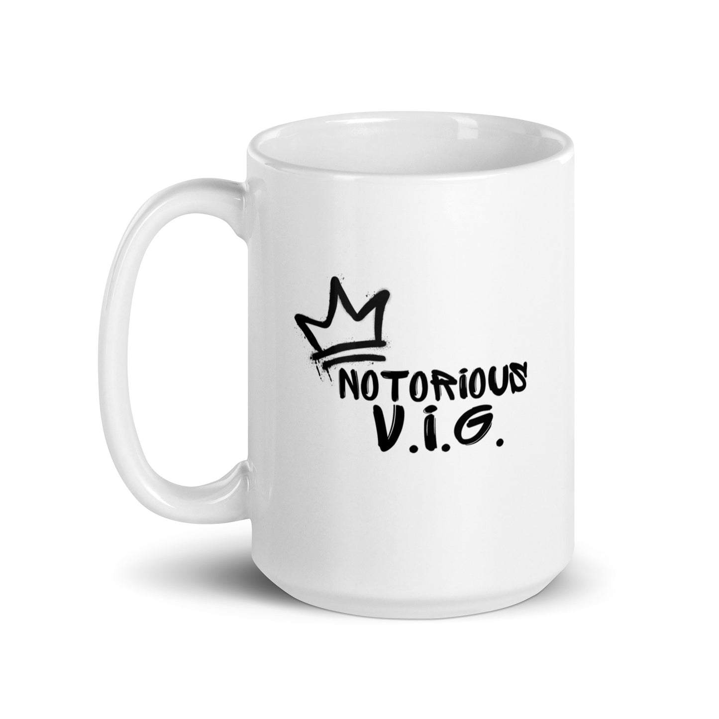 Notorious V.I.G. White glossy mug