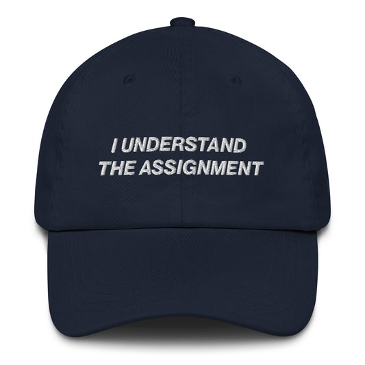 I Understand The Assignment Dad hat