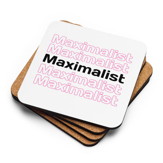 Maximalist Cork-back coaster