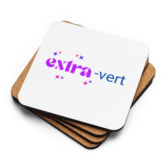 Extra-vert Cork-back coaster