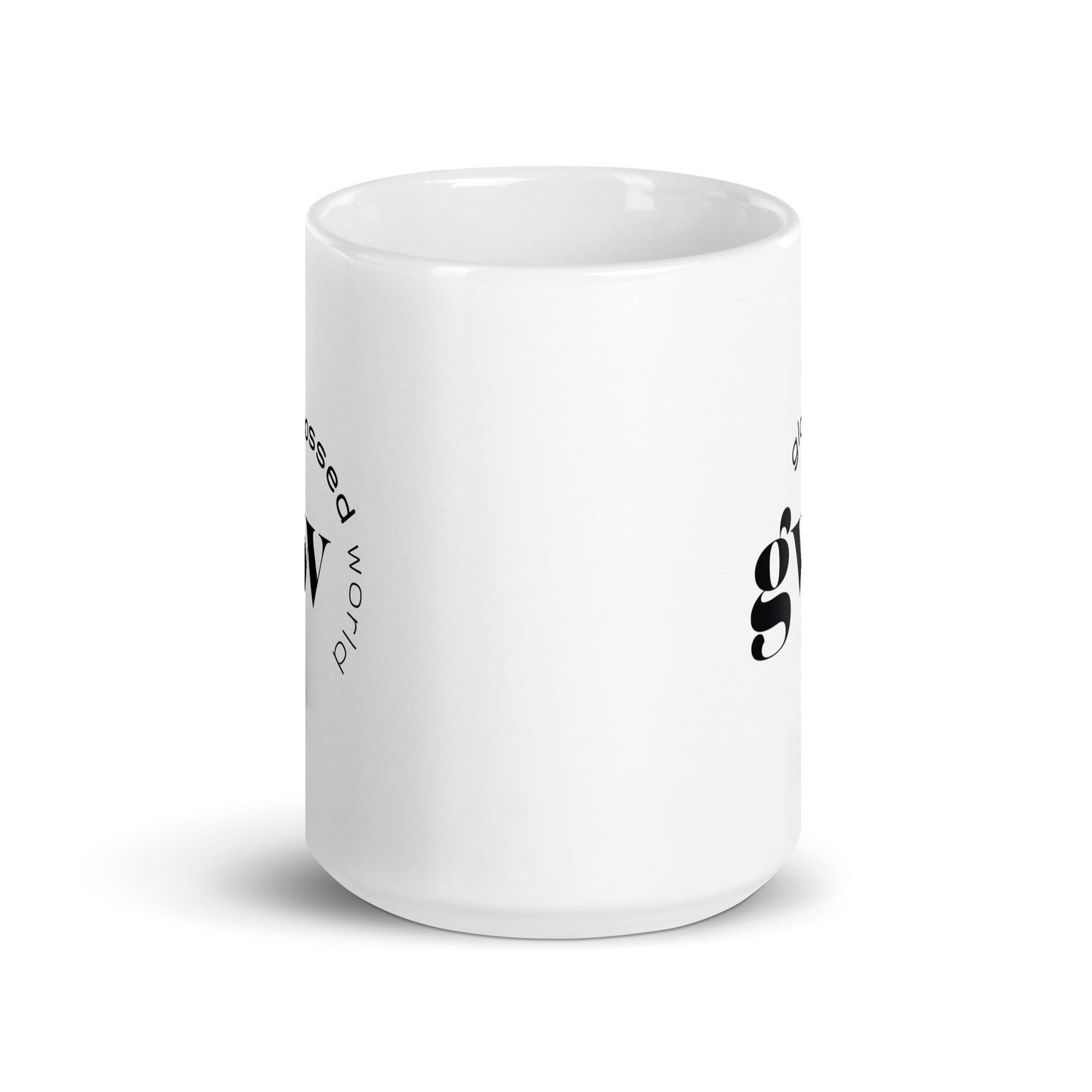 Glossed World White glossy mug