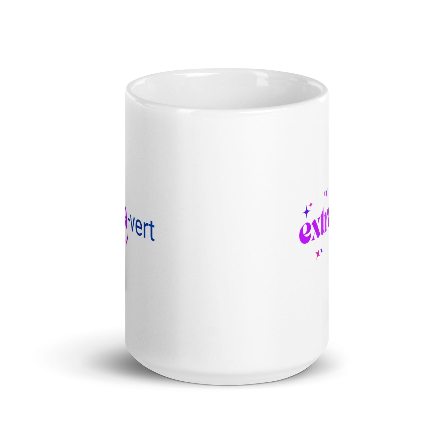 Extra-vert White glossy mug