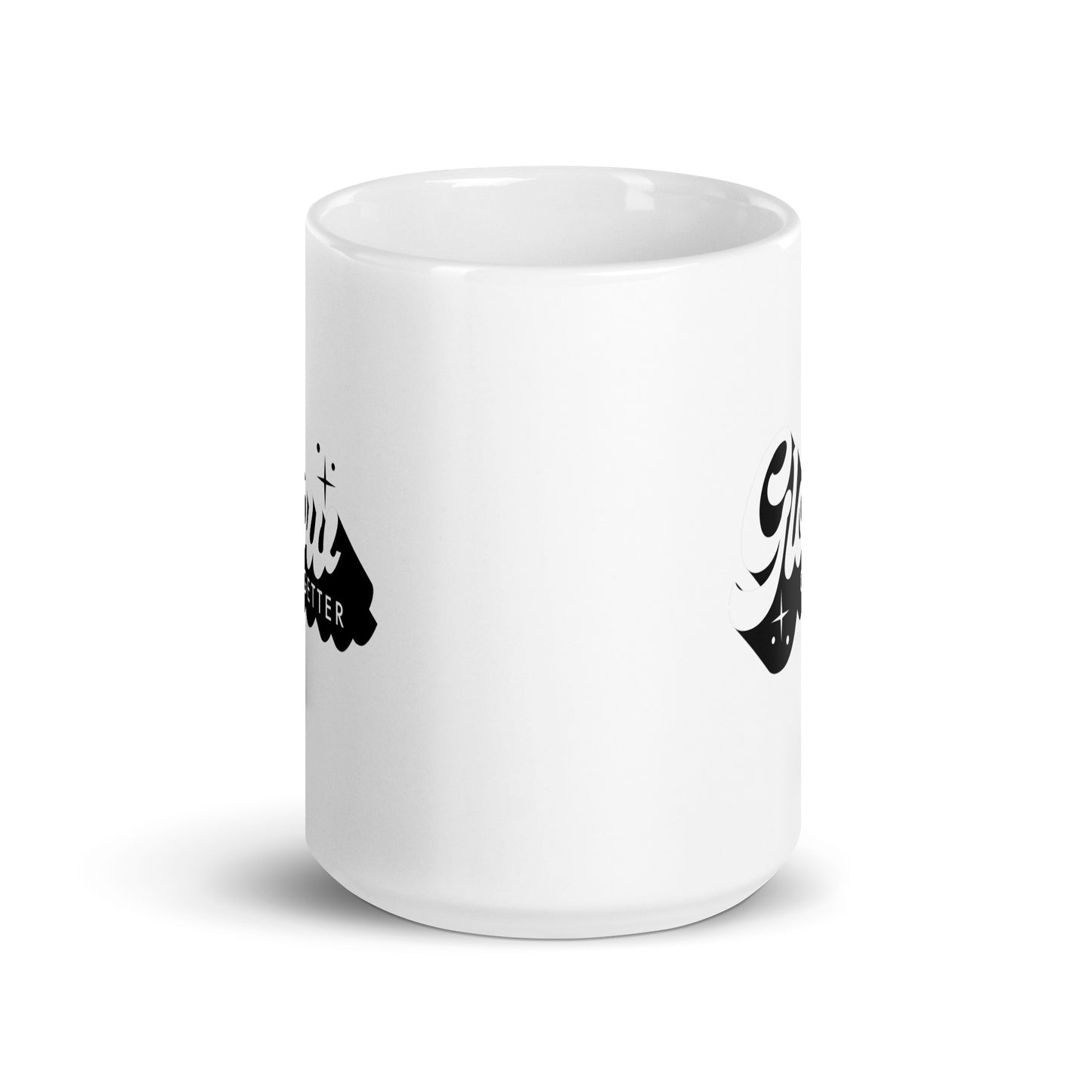 Glowgetter White glossy mug