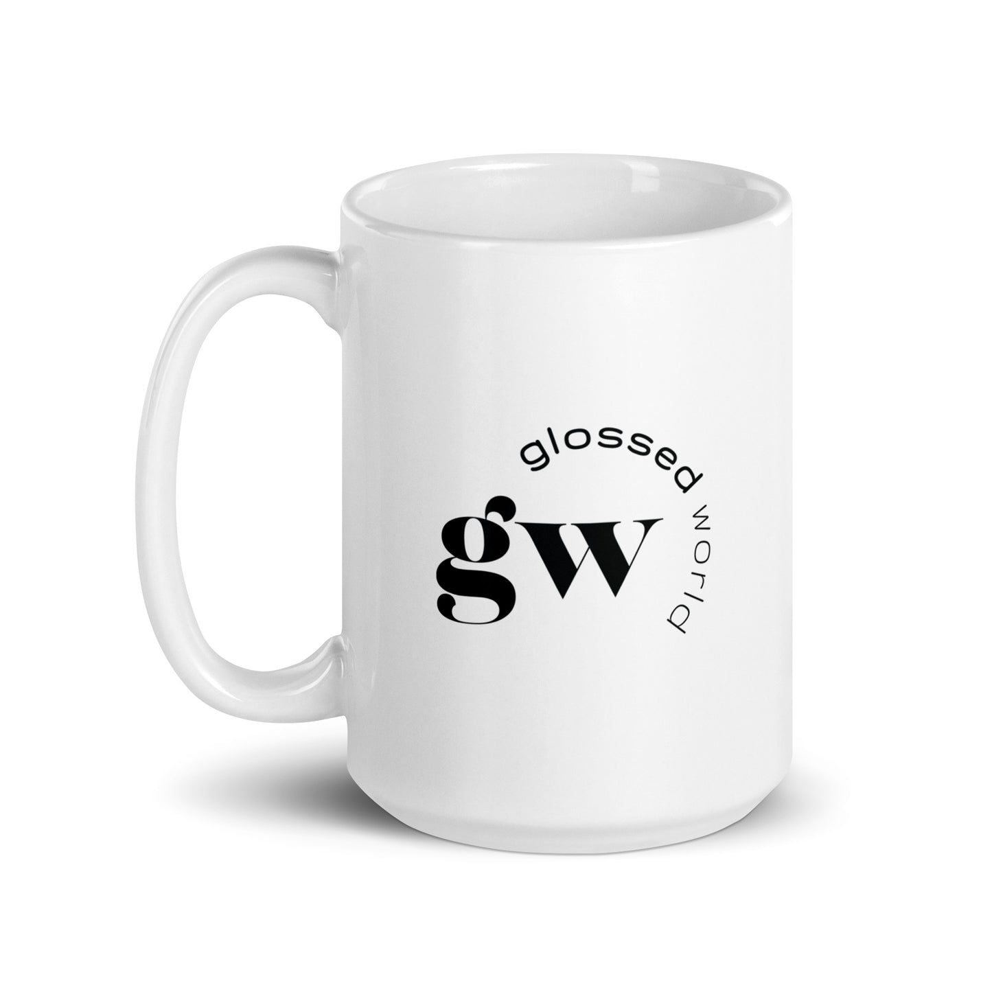 Glossed World White glossy mug