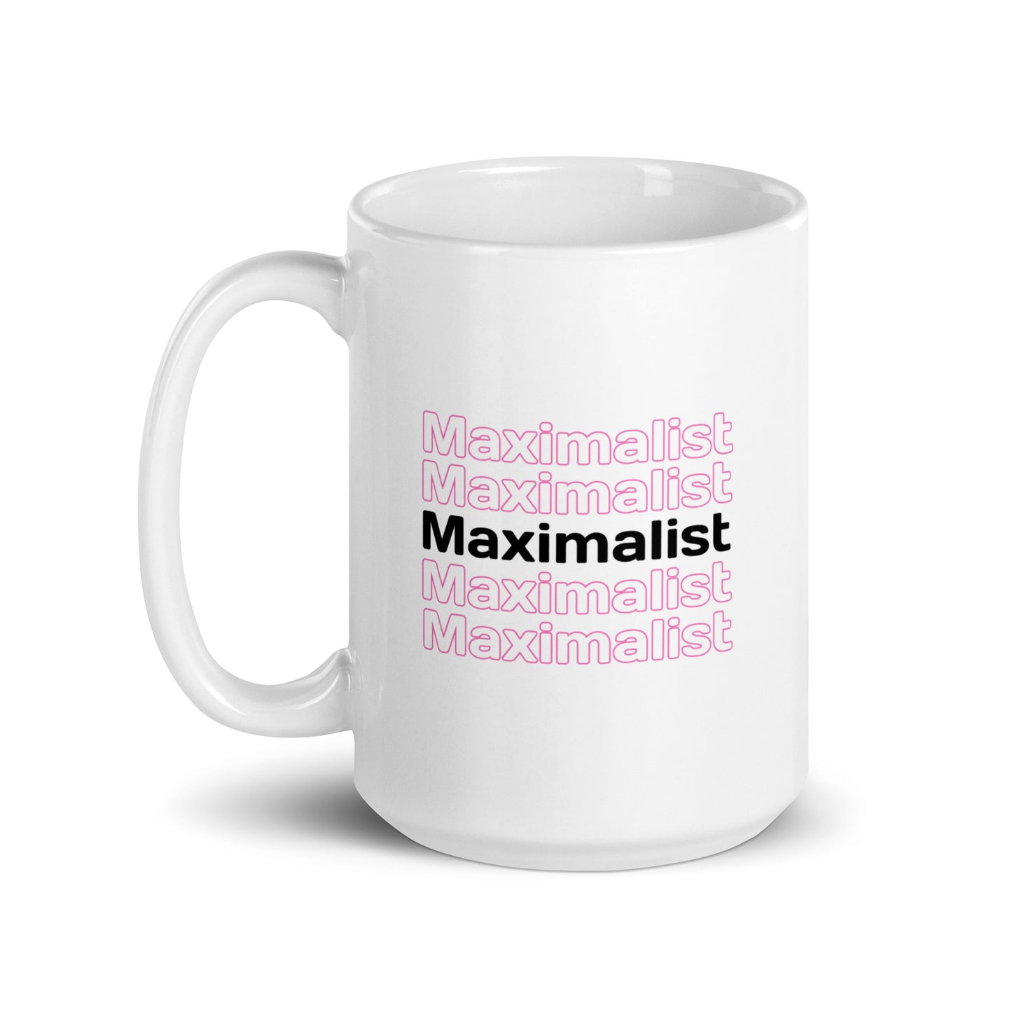 Maximalist White glossy mug