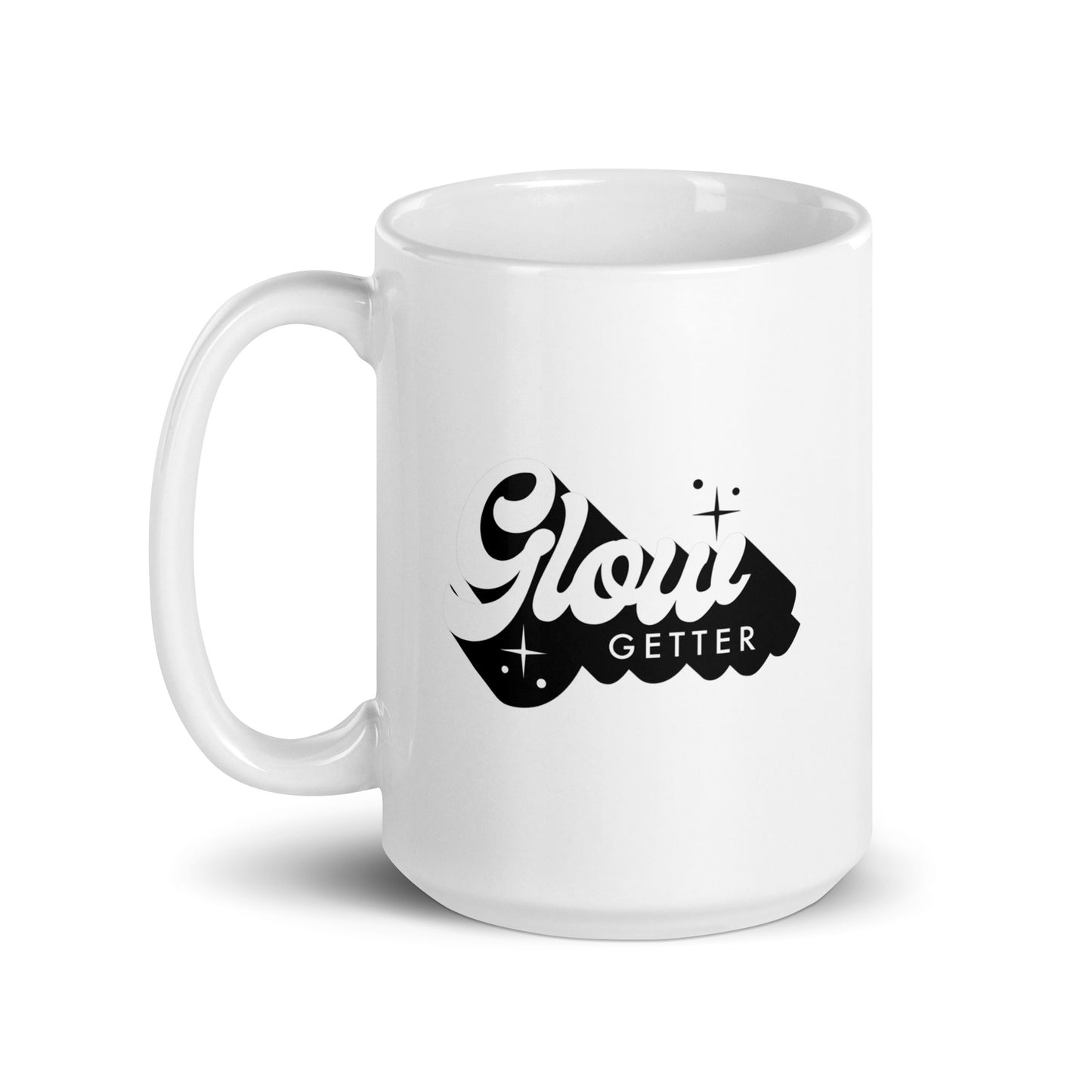 Glowgetter White glossy mug