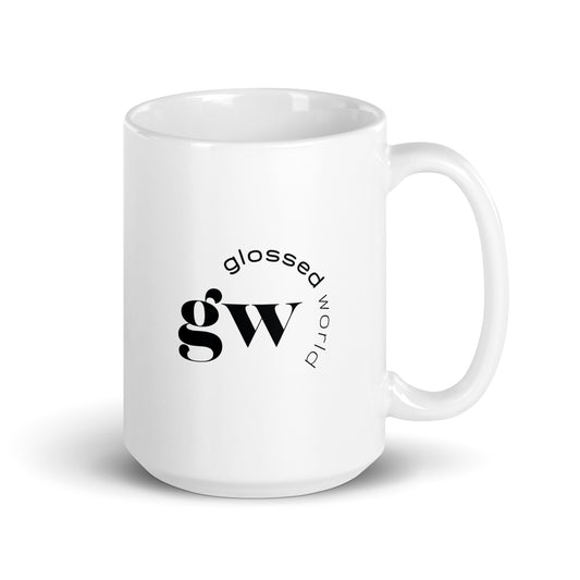 Glossed World White glossy mug