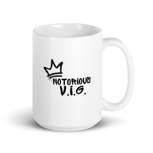 Notorious V.I.G. White glossy mug