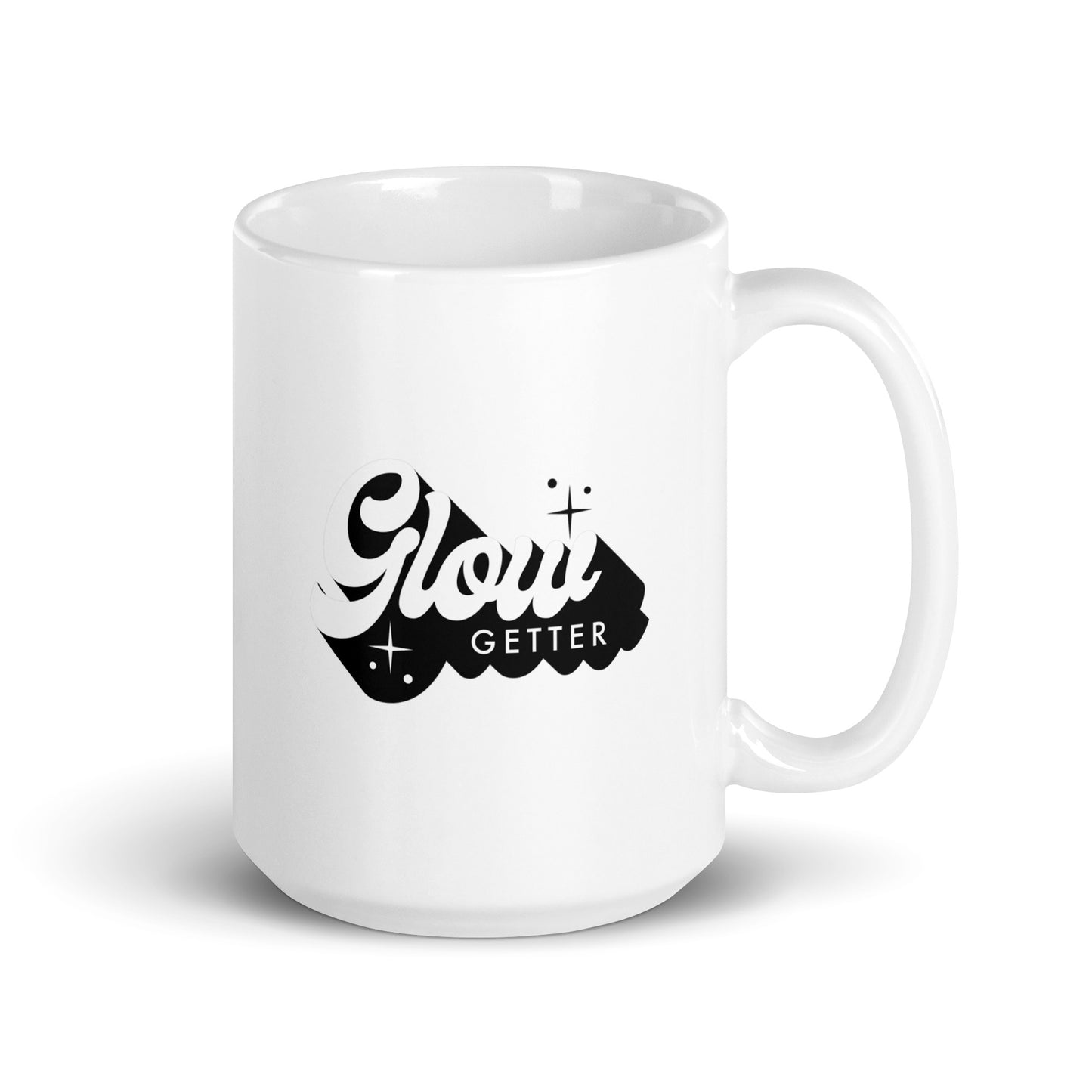 Glowgetter White glossy mug